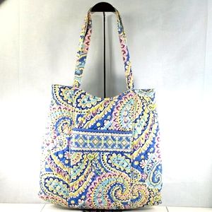 Vera Bradley Retired Capri Blue Large Curvy Tote Shoulder Bag